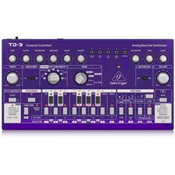 Behringer TD3 Analog Bass Line Synth w/ VCO, VCF & 16-Step Sequencer (Grape)
