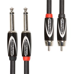 Roland RCC-3-2R28 2RCA to 1/4" 2TS (3ft) Cable