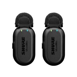 Shure MoveMic Two 2 Person Clip-On Wireless Microphone System for Mobile Devices