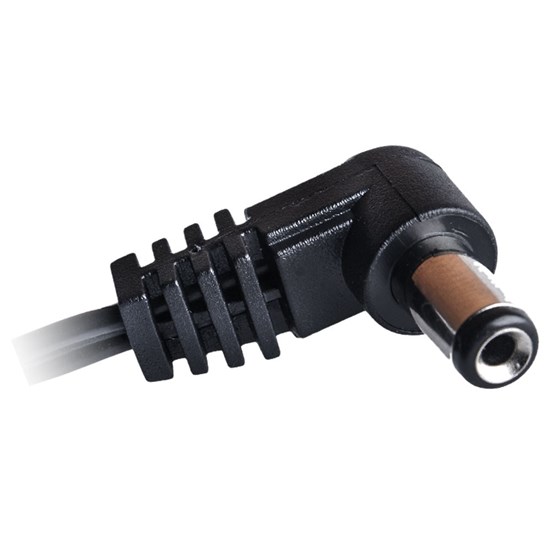 Cioks Type 1 Flex Cable w/ 5.5/2.1mm Centre Negative Angled DC Plug - 15cm (Black)