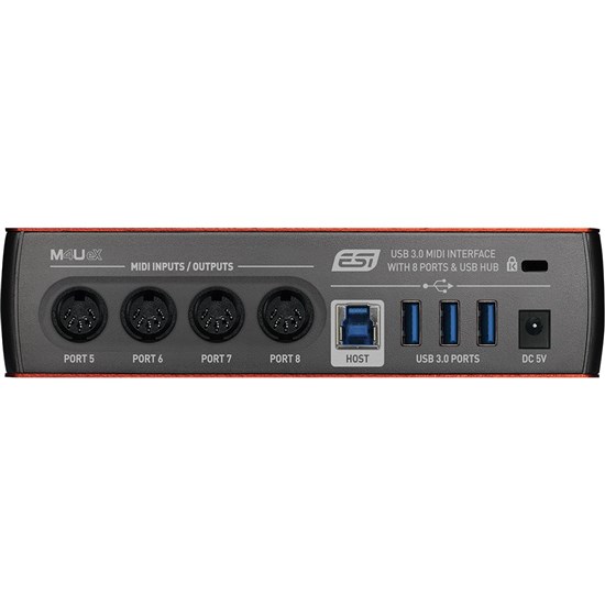 ESI M4U eX High Performance USB 3.0 MIDI Interface w/ 8x I/O Ports & USB Hub