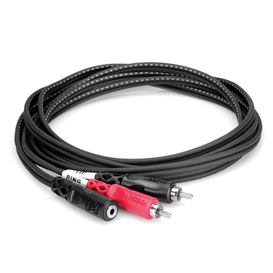 Hosa CFR-210 3.5mm TRS(F) to Dual RCA Stereo Breakout Cable (10ft)