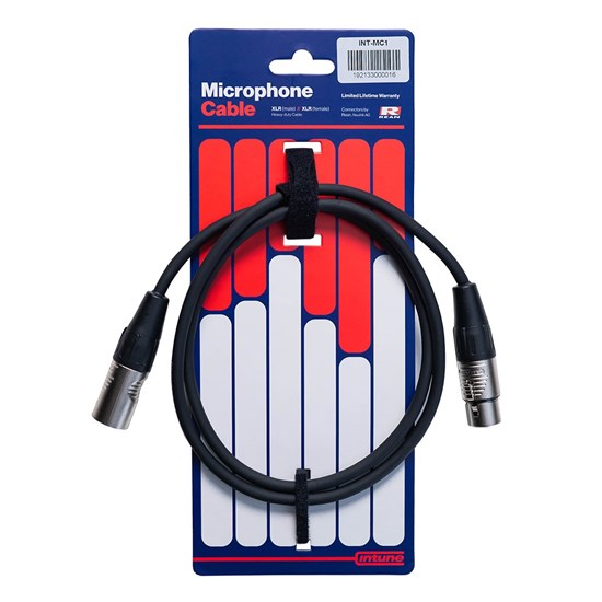 Intune Microphone Cable 1m XLR(m) to XLR(f) REAN Connectors