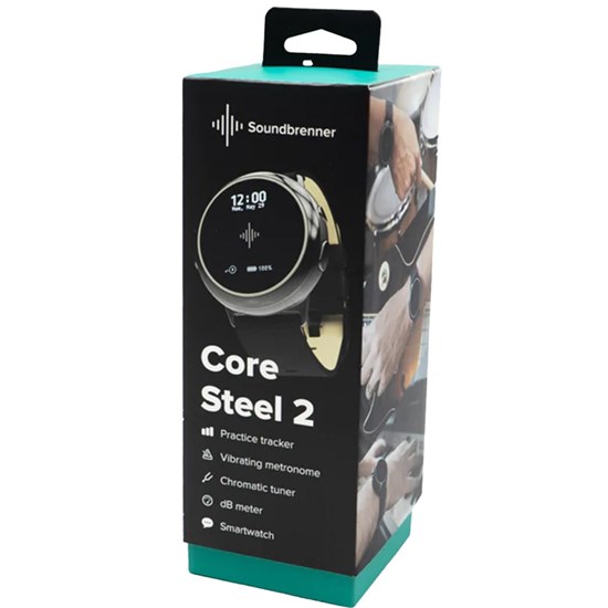 Soundbrenner Core Steel 2 Smart Music Watch w/ dB Meter, Metronome & Tuner