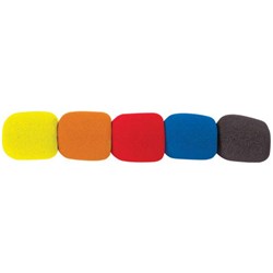 Australasian Foam Wind Shield for 58 style Mic 5-Pack (Red, Yellow, Orange, Blue, Black)