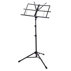 Armour MS3129B Large Music Stand w/ Compact Foldable Design in Bag (Black)