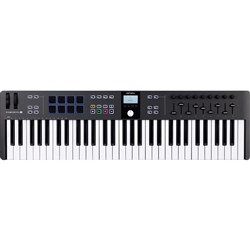 Arturia KeyLab Essential 61 MK3 Universal MIDI Controller Keyboard (Black)
