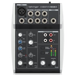 Behringer Xenyx 502S Premium Analog 5-Input Mixer w/ USB Streaming Interface