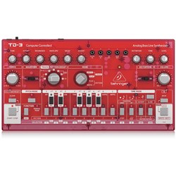 Behringer TD3 Analog Bass Line Synth w/ VCO, VCF, 16-Step Sequencer (Strawberry)