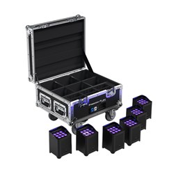 Chauvet DJ Freedom FLEX H9 IP X6 Uplight Pack 6pcs w/Charging Case