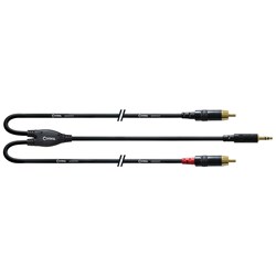 Cordial Essentials REAN 3.5mm Stereo Gold to 2x RCA Gold Cable (0.9m)