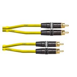 Cordial Ceon REAN 2x RCA Gold to 2x NEUTRIK Plug 1/4" TS Gold Cable (3m) (Yellow)