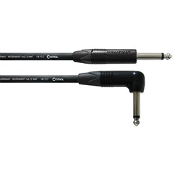 Cordial Select NEUTRIK 1/4" TS Black to Right Angled 1/4" TS Black Cable (9m)