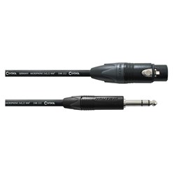Cordial Select NEUTRIK XLR Female to 1/4" TRS Cable Black (10m)