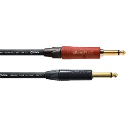 Cordial Peak NEUTRIK 1/4" TS SILENT Red Gold to 1/4" TS Black Gold Cable (3m)