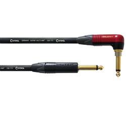 Cordial Peak NEUTRIK R-A 1/4" TS SILENT Red Gold to 1/4" TS Black Gold Cable (3m)