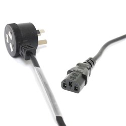 DL IEC Power Lead w/ Piggyback Plug (2m)