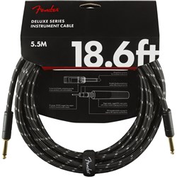 Fender Deluxe Series Instrument Cable - Straight / Straight 18.6' (Black Tweed)