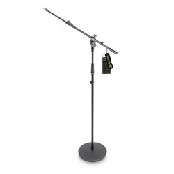 Gravity MS2322B Microphone Stand w/ Round Base & 2 Point Telescoping Boom