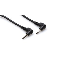 Hosa CMM-100.8RR Right-Angle 3.5mm TRS to Same Stereo Interconnect Cable (8")