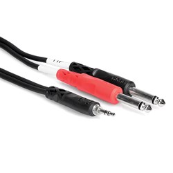 Hosa CMP-159 3.5mm TRS to Dual 1/4" TS Stereo Breakout Cable (10ft)