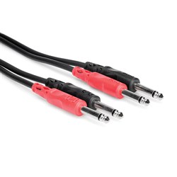 Hosa CPP-201 Dual 1/4" TS to Same Cable, (1m)