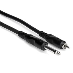 Hosa CPR-103 1/4" TS to RCA Unbalanced Interconnect Cable (3ft)