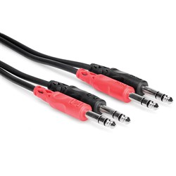 Hosa CSS-203 Dual 1/4" TRS to Same Stereo Interconnect Cable (3m)