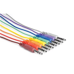 Hosa CSS-845 1/4" TRS to Same Balanced Patch Cables (8-Pack 1.5ft)