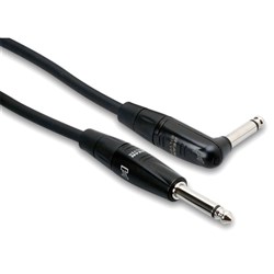 Hosa HGTR-010R REAN Straight to Right-Angle Pro Guitar Cable (10ft)