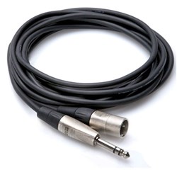 Hosa HSX-020 REAN 1/4" TRS to XLR(M) Pro Balanced Interconnect Cable (20ft)