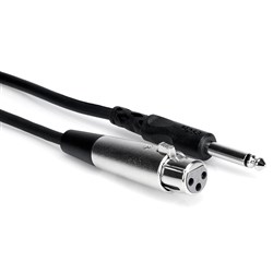 Hosa PXF-102 XLR(F) to 1/4" TS Unbalanced Interconnect Cable (2ft)