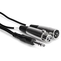 Hosa SRC-204 1/4" TRS to XLR(M) & XLR(F) Insert Cable (4m)