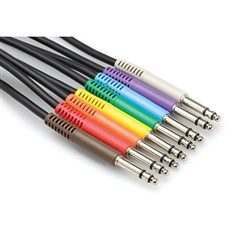 Hosa TTS845 Balanced Patch Cables for TT/Bantam Patchbays 8-Pack (1.5ft)