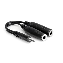 Hosa YMP-233 3.5mm TRS(M) to Dual 1/4 in TRS(F) Y-Cable Adaptor