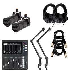 Mackie DLZ Creator Pack 1 x Mixer, 2x MC150 Headphone, 2x PodcastPro Mics, Stands/Cables