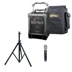 Mipro MA707CDMB5 Portable PA Pack w/ Wireless Handheld Mic, Carry Bag & Stand