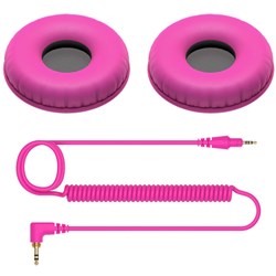 Pioneer HC-CP08 Coiled Cable & Ear Pads Accessory Pack for HDJ-CUE1 (Pink)
