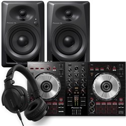 Pioneer DDJSB3 Controller Pack w/ DM40 Studio Monitors & HDJ-CUE1 BT Headphones