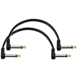 D'Addario Flat Patch Cable - Offset Right-Angle 2-Pack (6 inches)