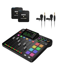 Rode RodeCaster Pro II Pack w/ 2 x Wireless GO II & 2 x Lavalier GO Microphones