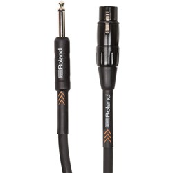 Roland RMC-B20-HIZ XLR to 1/4" Microphone Cable (20ft) Black Series