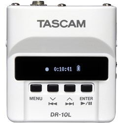 Tascam DR10L Micro Linear PCM Recorder w/ Lavalier Mic (White)