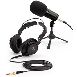 Zoom ZDM1 Podcasting Mic Pack w/ ZDM1 Microphone, ZHP1 Headphones & Accessories