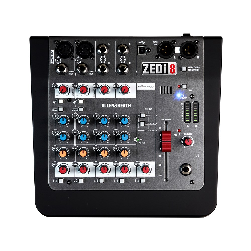 Allen  Heath ZEDi-8 Hybrid Compact Mixer / USB Interface | Analogue Studio  Mixers - Store DJ