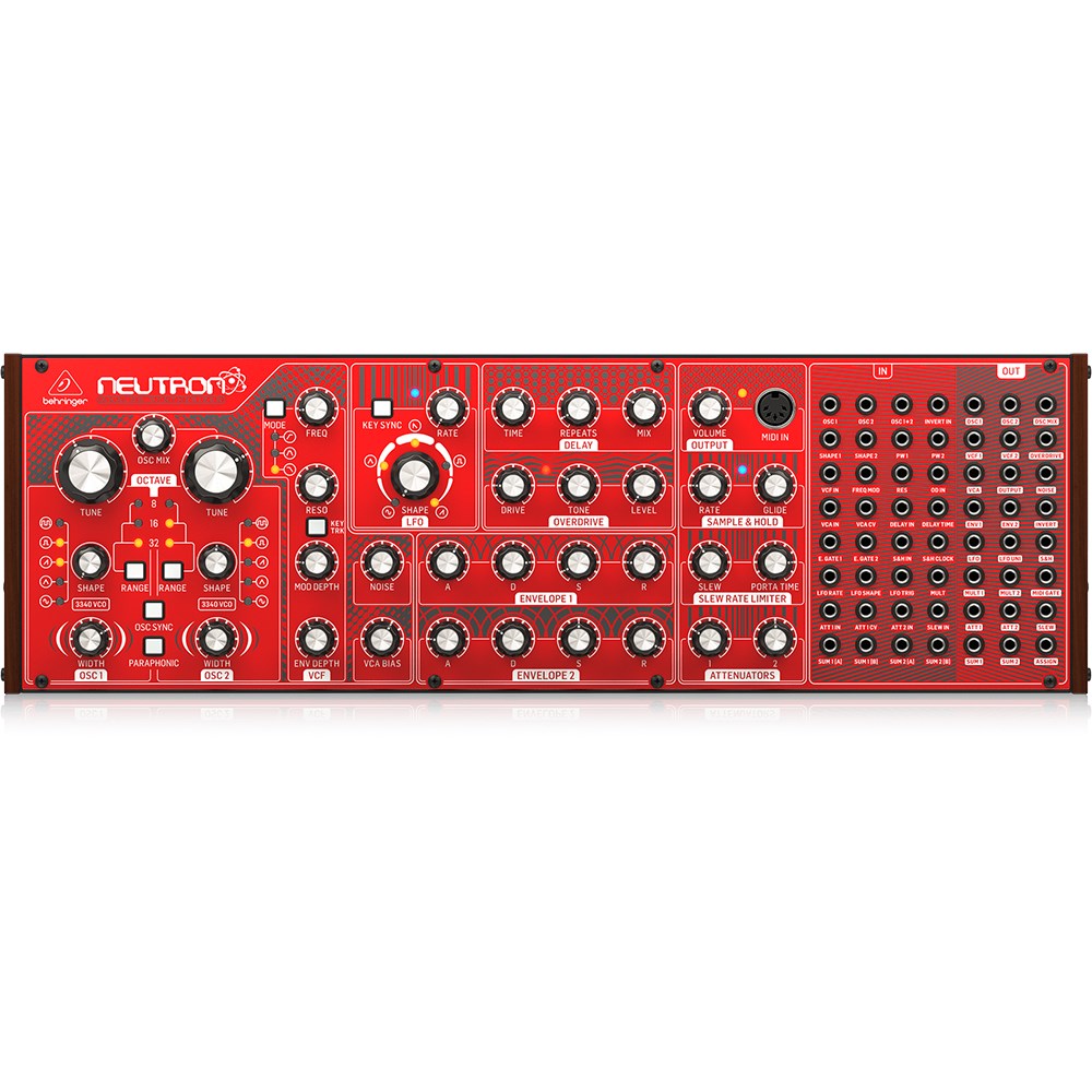 Behringer Neutron/BEH Neutron Paraphonic Analog and Semi-Modular Synthesizer with Dual 3340 VCOs Bundle with 1 Year Extended Warranty 