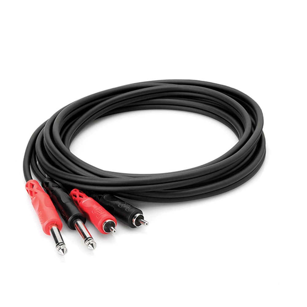 Audio Y Splitter Cable Insert Cable 3.3 feet/1 Meter 1/4 Stereo to 2 RCA Quarter inch TRS to RCA TISINO RCA to 1/4 Cable 