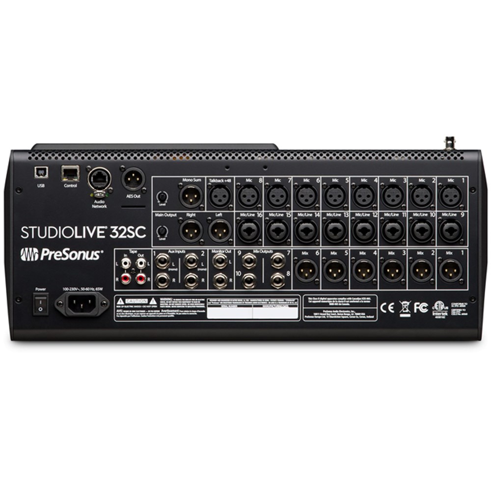 PreSonus StudioLive 32SC 32-Ch Digital Mixer  USB Audio Interface w/  Motorised Faders Digital Mixers Store DJ
