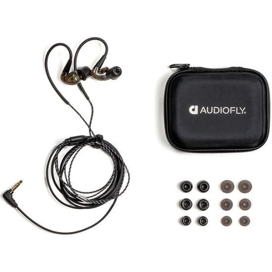 Audiofly AF110 Mk2 In-Ear Monitors w/ Super-Light Twisted Cable (Smoky Grey)