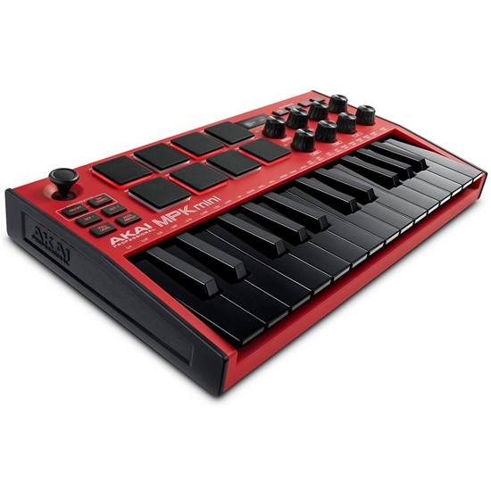 Akai MPK Mini mk3 Compact Keyboard & Pad Controller w/ Encoders & Software (Red)